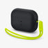 ACS05479 - Apple AirPods Pro 2 Case Silicone Fit + strap in black showing the front and side with strap